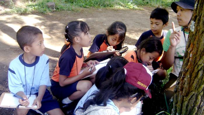 P-WEC Takes the Local Children to the Woods to Learn about Nature Conservation